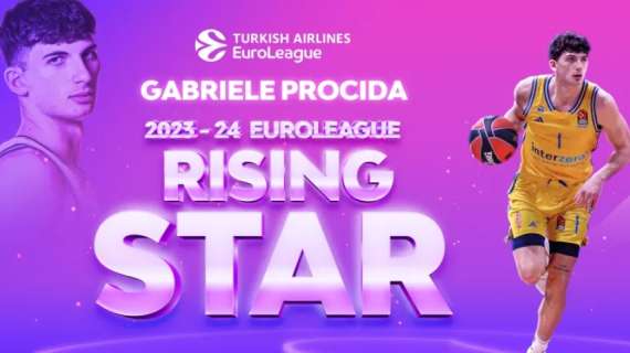 UFFICIALE EL - Gabriele Procida: è lui la Rising Star della EuroLeague 2023/24