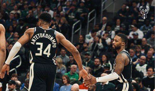 NBA - I Milwaukee Bucks la fanno facile contro la capolista Boston