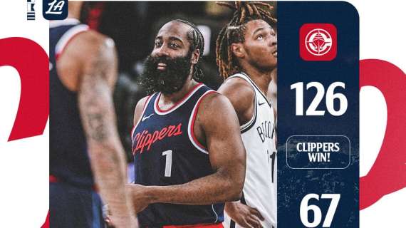 NBA - Crollo totale record di Brooklyn al cospetto dei Clippers