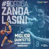 L'azzurra Cecilia Zandalasini nel miglior quintetto dell'EuroBasket Women 2017
