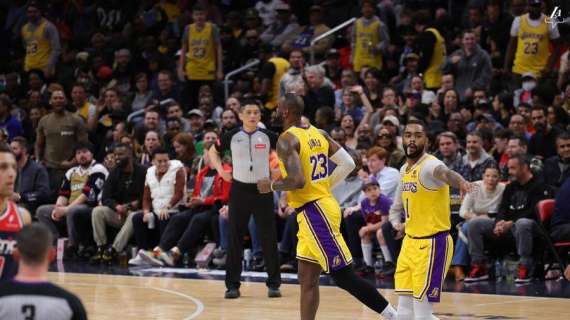 NBA - Anthony Davis brilla e i Lakers incantano Washington