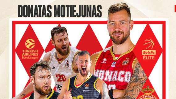 UFFICIALE EL | Donatas Motiejunas estende con l'AS Monaco Basket