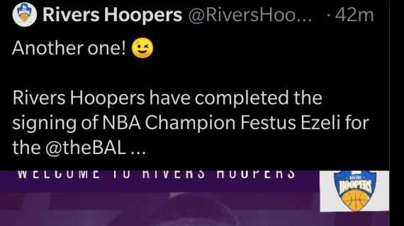 BAL - Festus Ezeli si accorda con i Rivers Hoopers