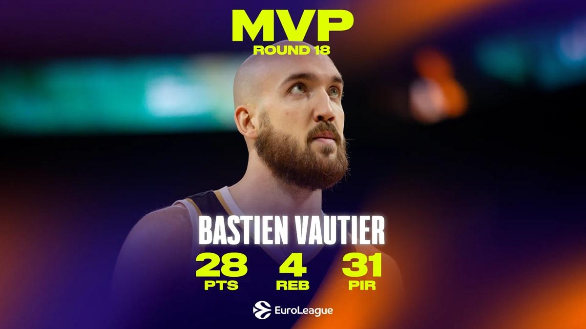 EuroLeague - L'MVP della 18esima: Bastien Vautier, LDLC ASVEL Villeurbanne