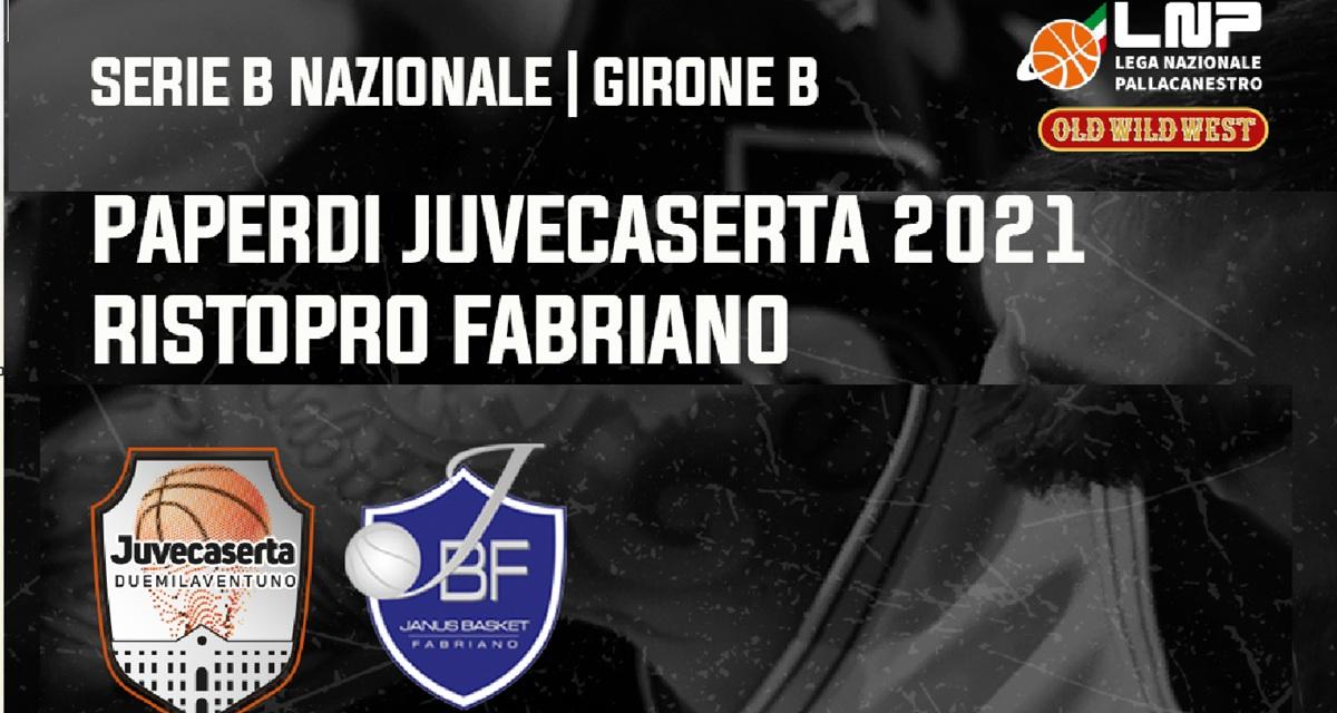 Serie B - Paperdi Juvecaserta, al PalaPiccolo arriva la Ristopro Fabriano