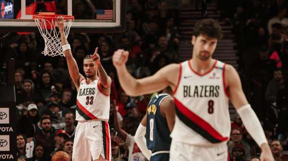 NBA - Portland Blazers avanzano a spese dei Nuggets privi di Jokic