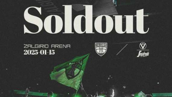 Zalgiris Kaunas vs Virtus Bologna è ufficialmente sold out