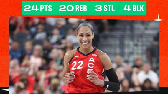 Wnba - A'ja Wilson realizza la prima doppia doppia in carriera