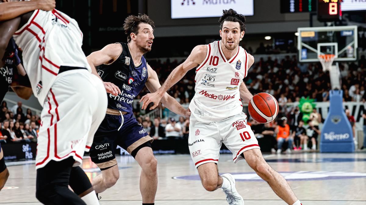 Vittoria pesante di Trento sull'Olimpia Milano per i playoff: gli highlights