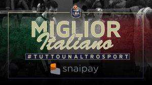 Lega A - Giampaolo Ricci è il Miglior Italiano "Snaipay" del 5° turno LBA Serie A