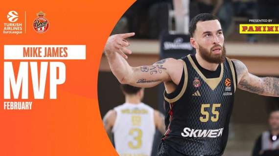 EuroLeague, Mike James è l'MVP nel mese di febbraio: i suoi numeri