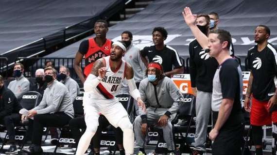 NBA - Portland: Carmelo Anthony soffia la vittoria ai Raptors