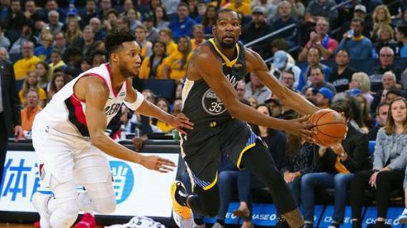 NBA - Warriors: Kevin Durant out per le prime due sfide con i Trailblazers