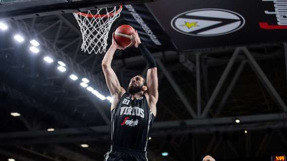 Virtus Bologna, un'assenza dell'ultim'ora a Scafati: fuori Shengelia