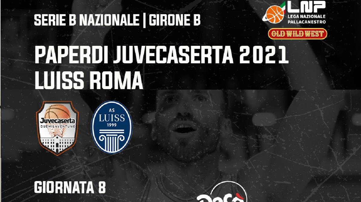 Serie B - Paperdi Caserta, infrasettimanale con l'altra imbattuta Luiss Roma