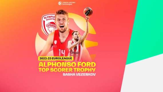 EuroLeague, Sasha Vezenkov vince l'Alphonso Ford Trophy 
