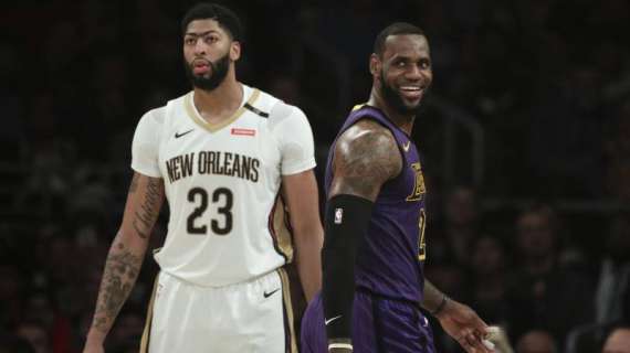 NBA - Lakers:  LeBron James dà il benvenuto ad Anthony Davis