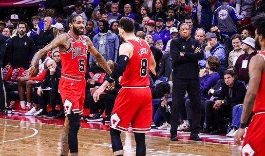 NBA - Dopo due overtimes i Bulls abbattono i Sixers a domicilio