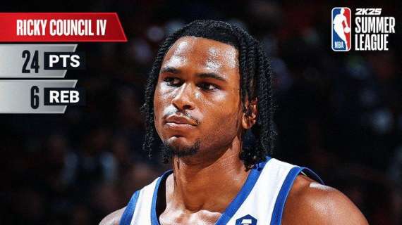 LV Summer League - Ricky Council IV porta i 76ers alla vittoria sui Pistons