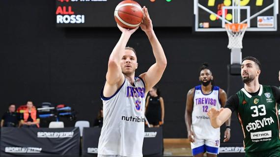 Primo squillo Treviso, vittoria in rimonta con il Cedevita: Oli e Abdur-Rahkman leader