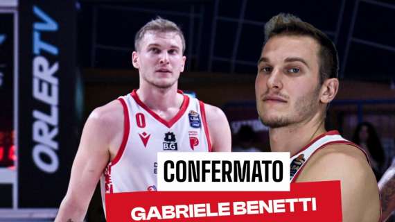 UFFICIALE A2 - Pistoia Basket 2000 ufficializza la riconferma di Gabriele Benetti