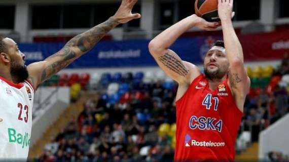 EuroLeague - Hackett tiene avanti il CSKA nel finale di fuoco con il Bayern