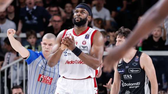 Olimpia Milano, Josh Nebo è out: non rientra contro Trento