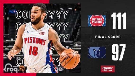 NBA - I Detroit Pistons frenano la rincorsa ai playoff dei Grizzlies