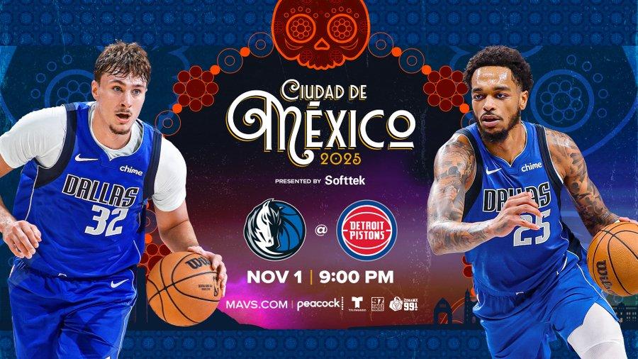 Anthony Davis salta la sfida di Città del Messico tra Mavericks e Pistons