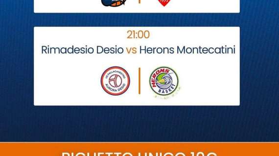 Serie B - Rimadesio al sabato contro gli Herons Montecatini