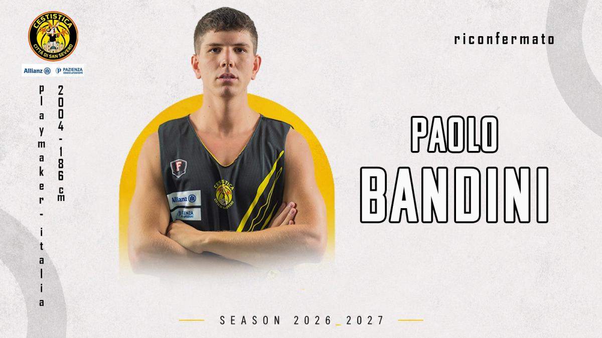Serie B - Una conferma: Paolo Bandini resta con l’Allianz Pazienza