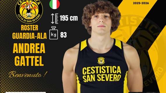 Serie B - Andrea Gattel è un nuovo giocatore della Cestistica San Severo