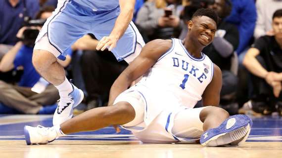 NCAA - Duke: Infortunio al ginocchio per Zion Williamson