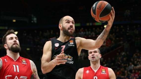 EuroLeague - Vassilis Spanoulis attende l'Olimpia Milano al Pireo 