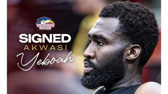 UFFICIALE LBA - Trapani Shark firma l'ala Akwasi Yeboah