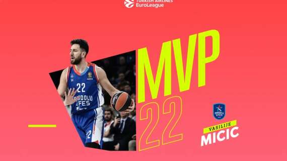 EuroLeague - Efes, Vasilije Micic l'MVP del Round 11
