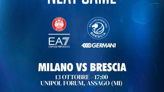 LIVE LBA - Olimpia Milano vs Germani Brescia: dove in TV, preview, diretta