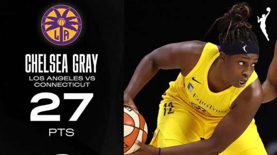 WNBA - Gray spinge le Sparks ancora più in alto; altro brutto KO delle Mystics