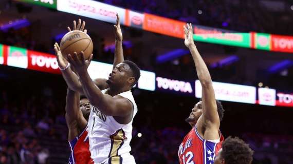 NBA - Dominano i Pelicans in casa di Sixers poveri senza Maxey e Embiid