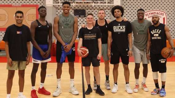 NBA - Bucks: Antetokounmpo e un pezzo di squadra si allenano al Pireo