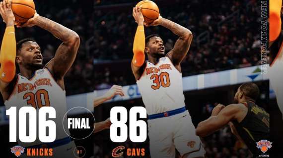 NBA - Knicks, facile vittoria a Cleveland