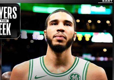 NBA - Players of the Week, a Est è la prima volta di Jayson Tatum