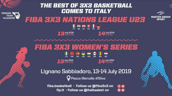 Tre Nazionali 3x3 in campo a Lignano Sabbiadoro nel fine settimana