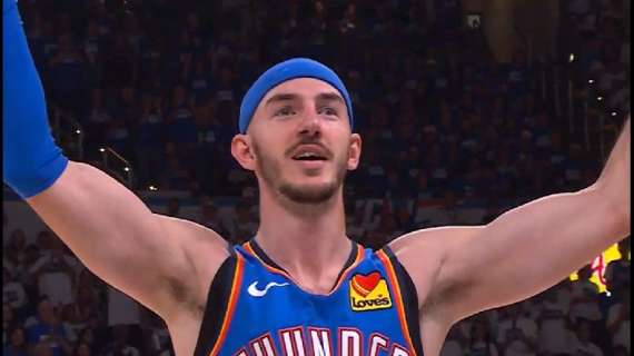 NBA - Alex Caruso, veterano dei Thunder, l'unico ad aver giocato le Finals