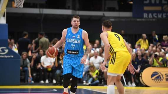 Slovenia - FIBA WC: Luka Doncic segna 31 punti nella vittoria in Svezia
