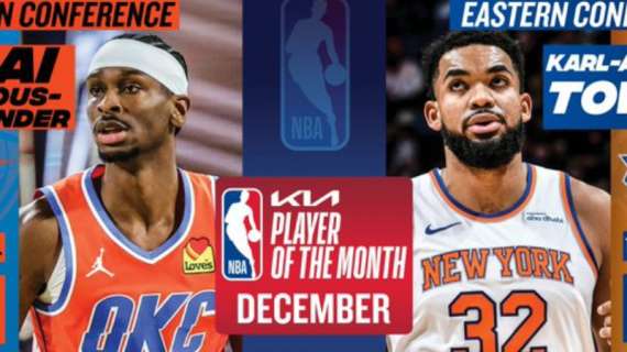 NBA, Gilgeous-Alexander e Towns sono gli MVP a dicembre