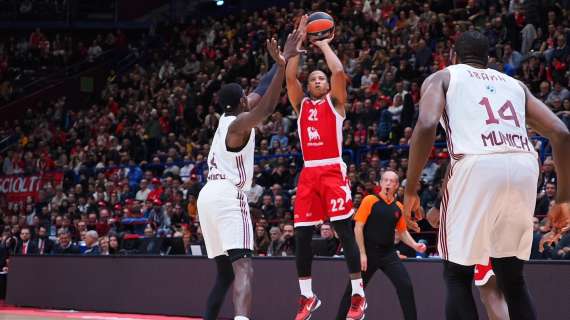 Nel segno di Hall e Bortolani, l'Olimpia Milano stende il Bayern 