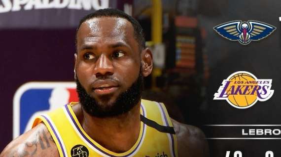 NBA - LeBron dice 40: i Lakers superano i Pelicans