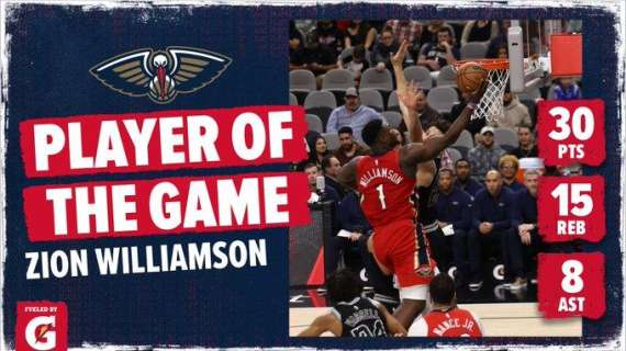 NBA - Williamson-Valanciunas: gli Spurs non resistono ai Pelicans