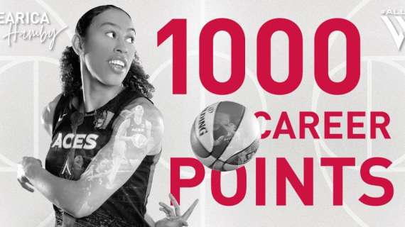 WNBA - Giorno 25, Dearica Hamby festeggia al meglio i 1000 punti